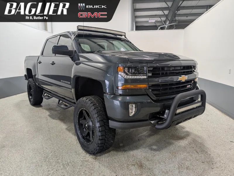 2017 Chevrolet Silverado 1500 LT in Graphite Metallic — front three-quarter view