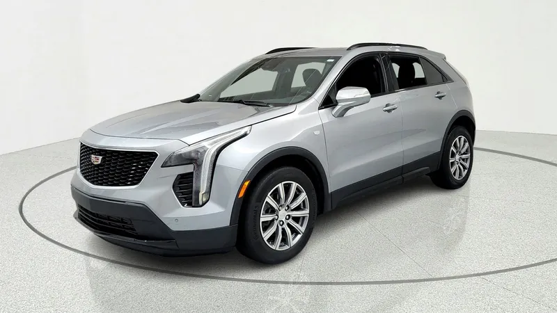 2023 Cadillac XT4 Sport in Argent Silver Metallic — front three-quarter view