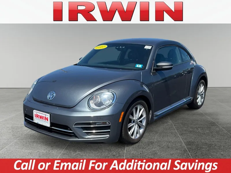 2017 Volkswagen Beetle 1.8T SE in Gray — front three-quarter view