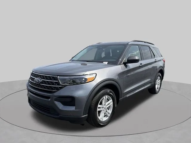 2024 Ford Explorer XLT in Carbonized Gray Metallic — front three-quarter view