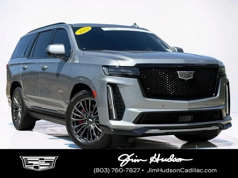 2024 Cadillac Escalade V-Series in Silver Metallic — front three-quarter view
