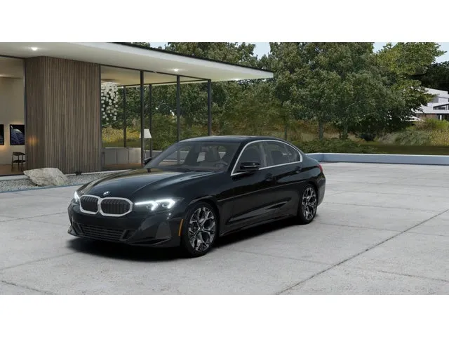 2026 BMW 3 Series 330i xDrive in Black Sapphire Metallic — front three-quarter view