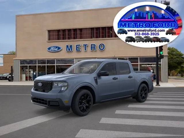 2026 Ford Maverick XLT in Azure Gray Metallic Tri-Coat — front three-quarter view