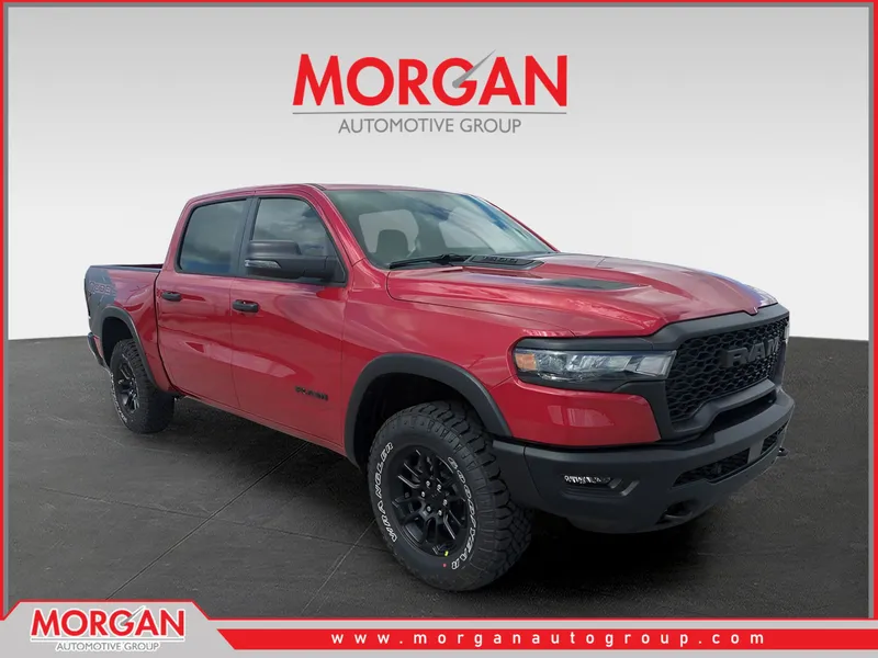 2026 Ram 1500 Rebel in Red — front three-quarter view