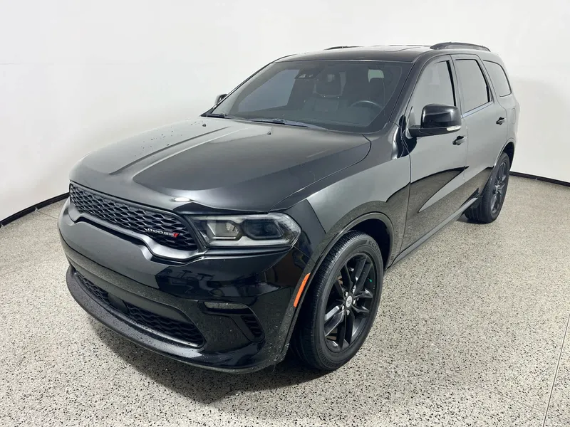 2023 Dodge Durango GT Plus in Db Black Clearcoat — front three-quarter view