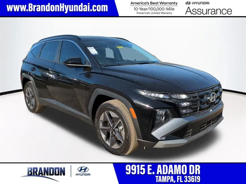 2026 Hyundai TUCSON SEL in Black — front three-quarter view