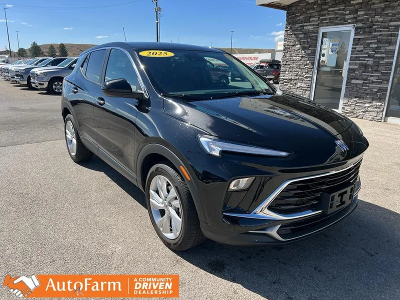 2025 Buick Encore GX Preferred in Ebony Twilight Metallic — front three-quarter view