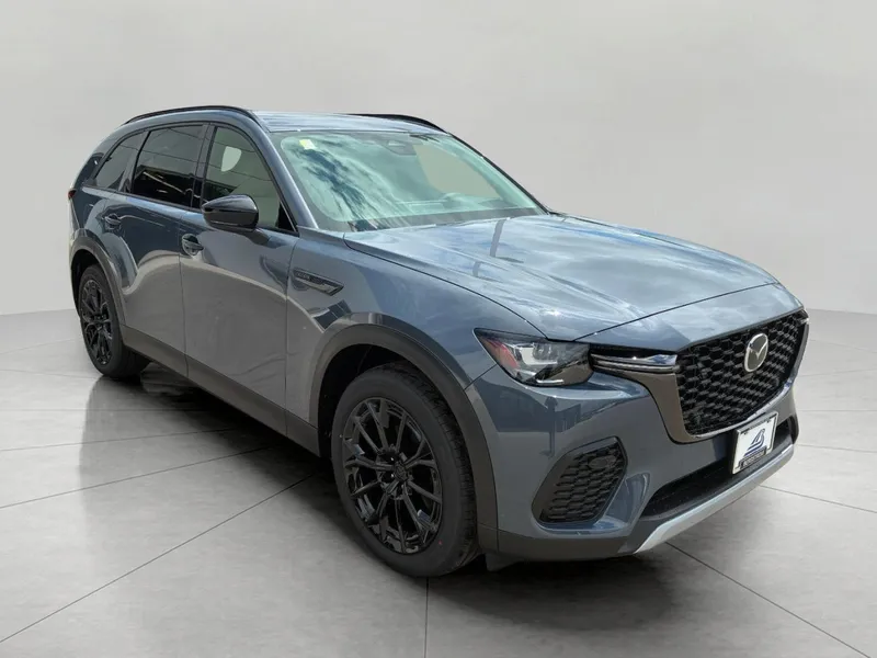 2026 Mazda Mazda CX-70 3.3 Turbo Premium AWD in Polymetal Gray Metallic — front three-quarter view