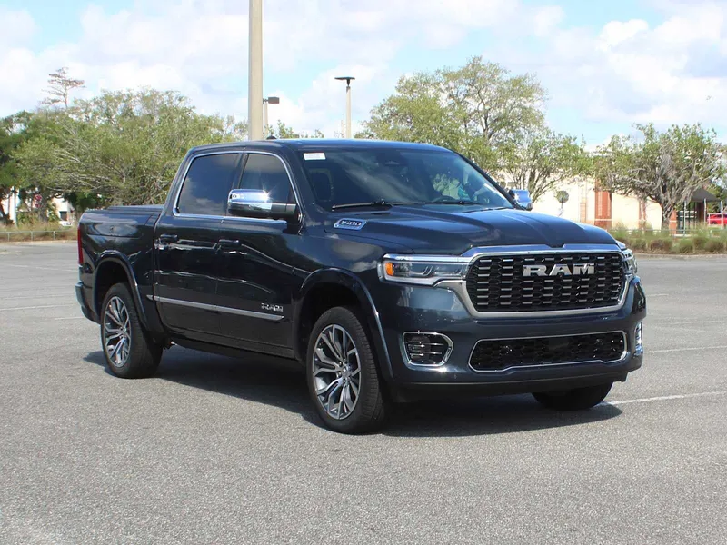 2026 RAM 1500 Tungsten in Forged Blue Metallic Exterior Paint — front three-quarter view