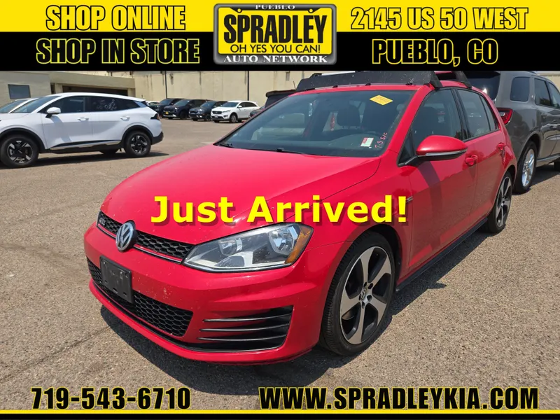 2017 Volkswagen Golf GTI S in Red — front three-quarter view