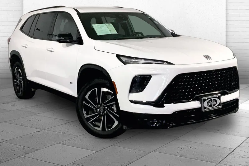 2026 Buick Enclave Sport Touring in Summit White — front three-quarter view