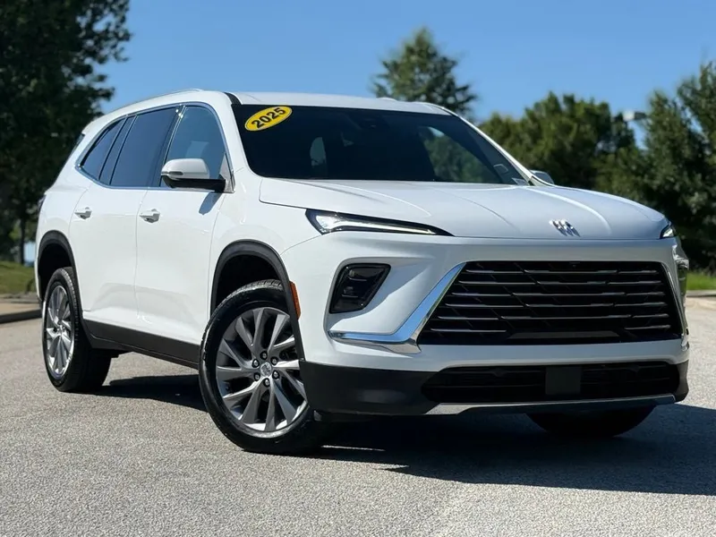 2025 Buick Enclave Preferred in Summit White — front three-quarter view