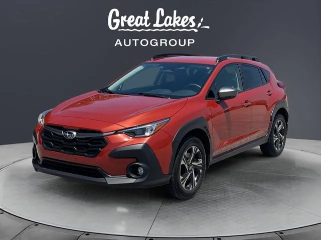 2024 Subaru Crosstrek Premium in Sun Blaze Pearl — front three-quarter view