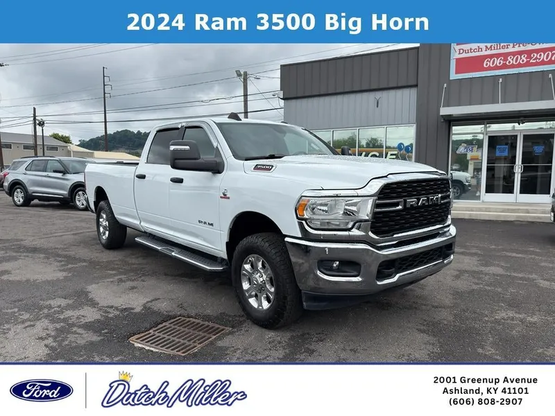2024 RAM 3500 Big Horn in Bright White Clearcoat — front three-quarter view