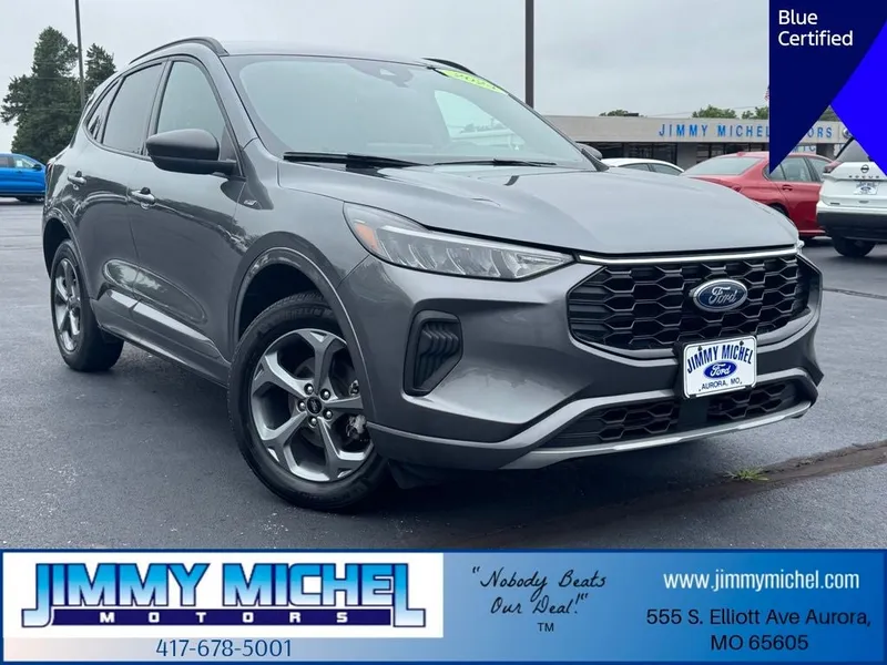 2024 Ford Escape ST-Line in Gray Metallic — front three-quarter view