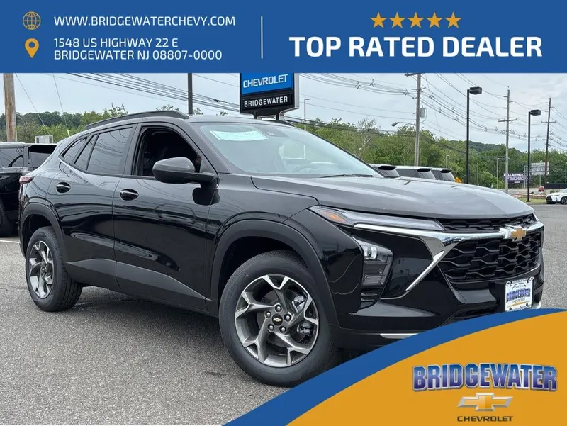 2026 Chevrolet Trax LT in Mosaic Black Metallic — front three-quarter view