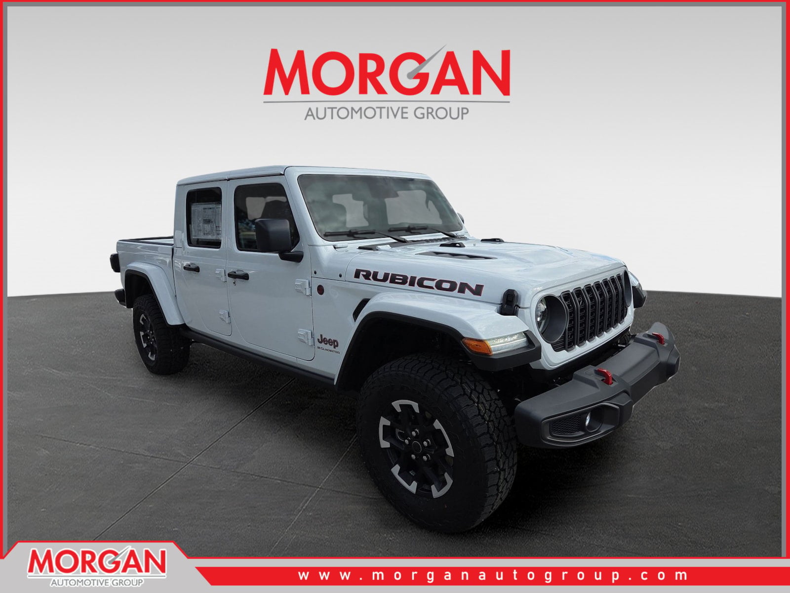 2026 Jeep Gladiator Rubicon in White/off-white — front three-quarter view