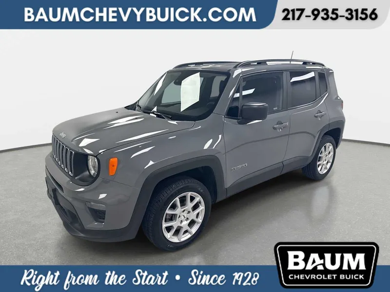 2022 Jeep Renegade Latitude 4x4 in Gray — front three-quarter view