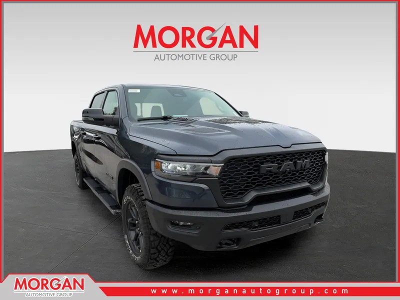 2026 Ram 1500 Rebel in Forged Blue Metallic — front three-quarter view