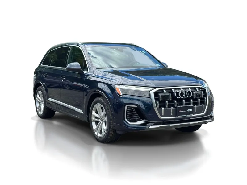 2026 Audi Q7 Premium Plus 55 quattro *Ltd Avail* in Blue — front three-quarter view