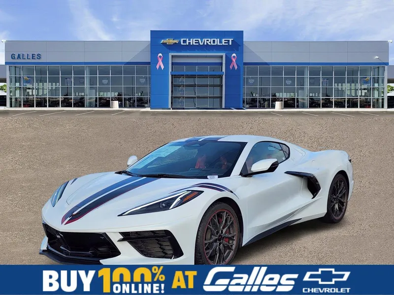2026 Chevrolet Corvette Stingray 2LT in Arctic White — front three-quarter view