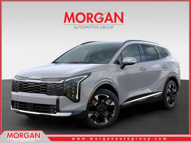2026 Kia Sportage SX-Prestige in Gray — front three-quarter view