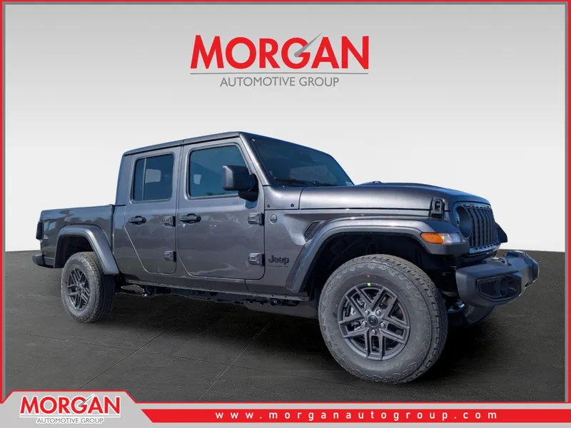 2026 Jeep Gladiator Sport S in Gray — front three-quarter view