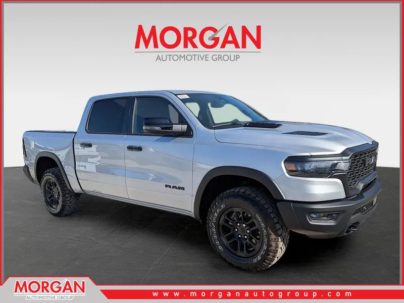 2026 Ram 1500 Rebel in Silver — front three-quarter view