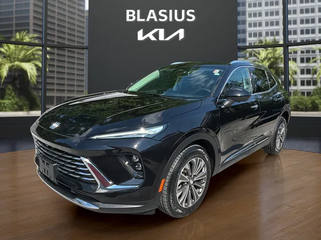 2024 Buick Envision Preferred in Ebony Twilight Metallic — front three-quarter view