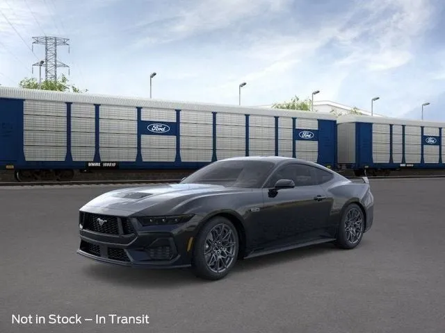 2026 Ford Mustang GT Premium in Shadow Black — front three-quarter view