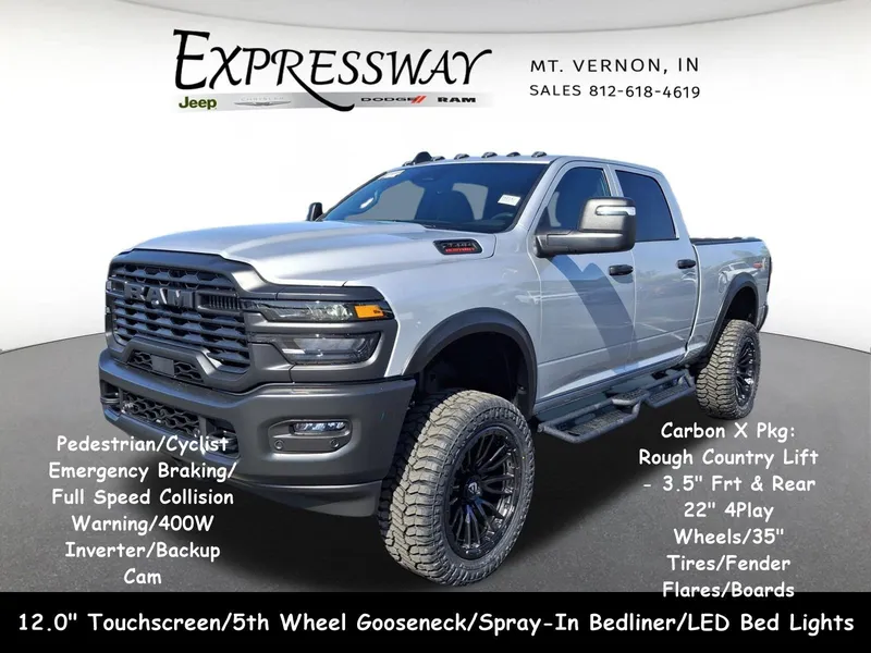 2026 RAM 2500 Tradesman 4x4 Crew Cab 6'4 Box in Silver-Zynith Exterior Paint — front three-quarter view