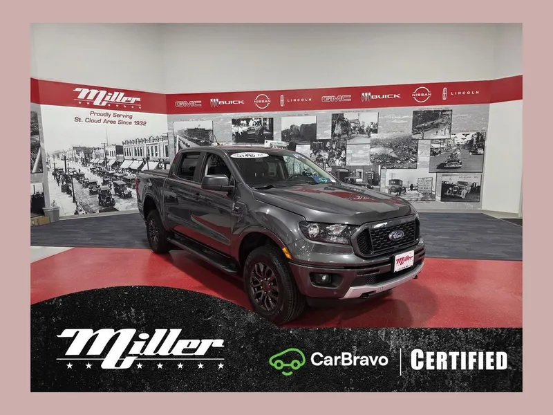 2019 Ford Ranger XLT in Magnetic — front three-quarter view