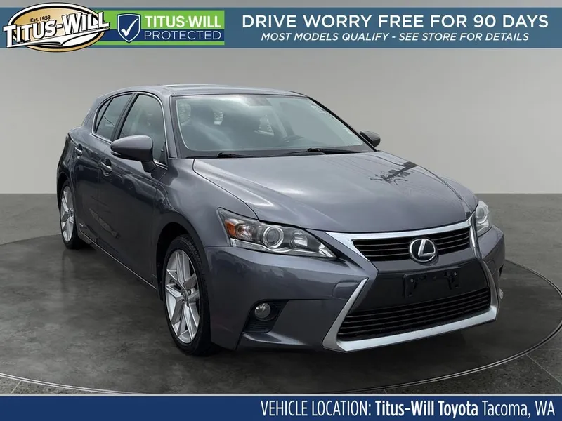 2014 Lexus CT 200h in Nebula Gray Pearl — front three-quarter view