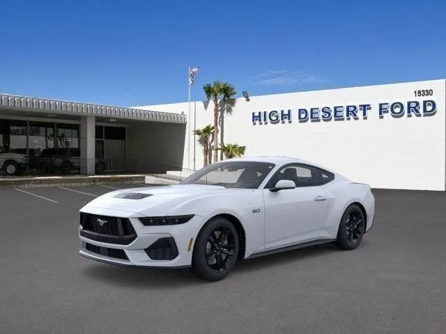 2026 Ford Mustang GT in Oxford White — front three-quarter view