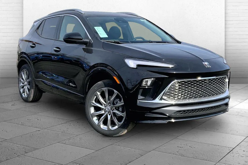 2026 Buick Encore GX Avenir in Ebony Twilight Metallic — front three-quarter view