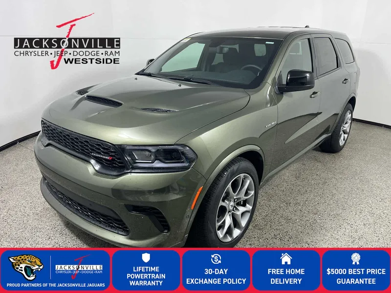 2026 Dodge Durango GT HEMI V8 in Green Machine Exterior Paint — front three-quarter view