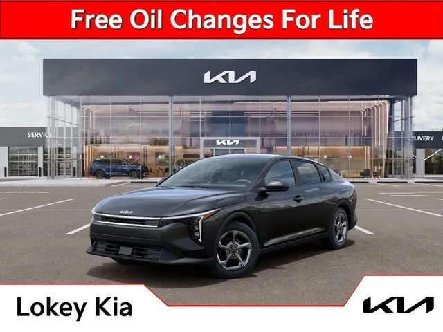 2026 Kia K4 LXS in Interstellar Gray — front three-quarter view