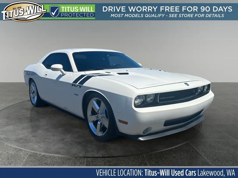 2009 Dodge Challenger R/T in Stone White — front three-quarter view