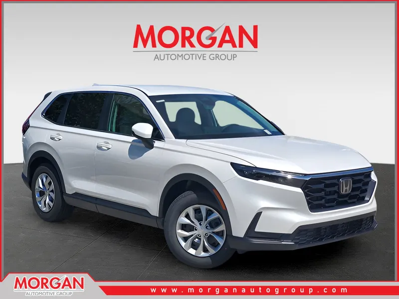 2026 Honda CR-V LX in Platinum White Pearl — front three-quarter view