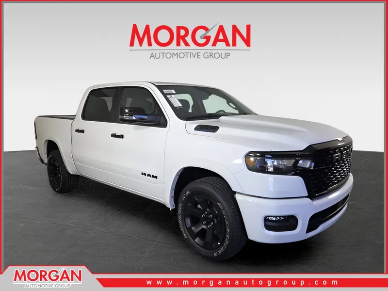 2026 Ram 1500 Big Horn/Lone Star in White — front three-quarter view