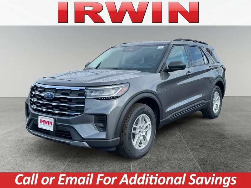 2026 Ford Explorer Active with 200A Pkg in Gray — front three-quarter view