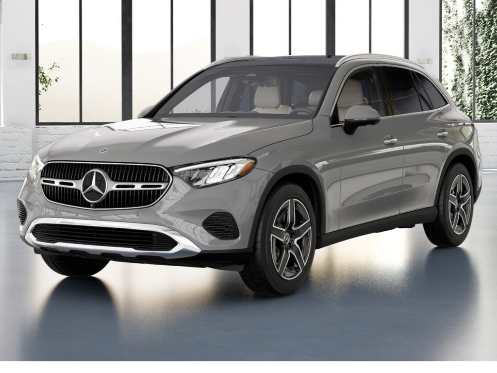 2026 Mercedes-Benz GLC 300 in MANUFAKTUR Alpine Grey — front three-quarter view