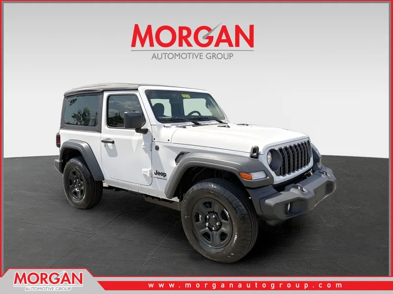 2026 Jeep Wrangler Sport in White/off-white — front three-quarter view
