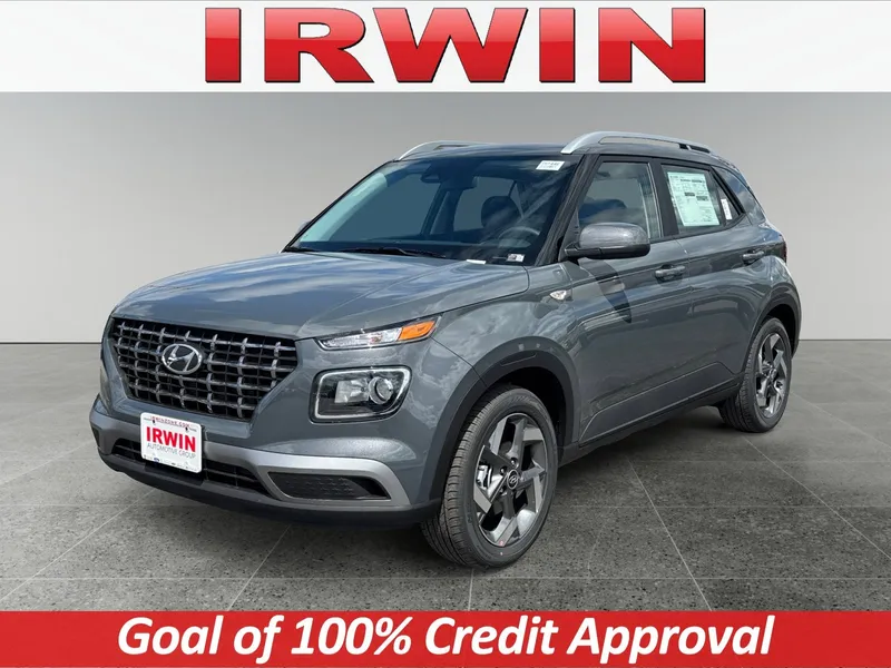 2026 Hyundai Venue SEL in Gray — front three-quarter view