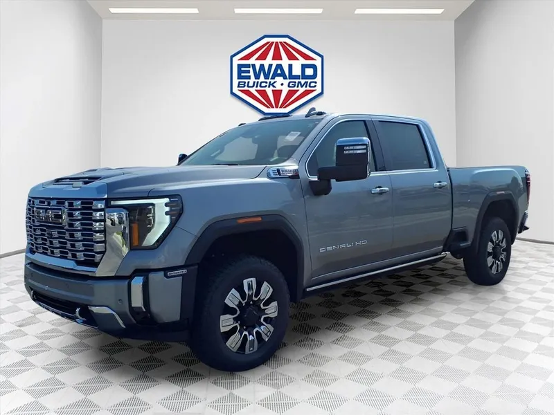 2026 GMC Sierra 2500HD Denali in Sterling Metallic — front three-quarter view