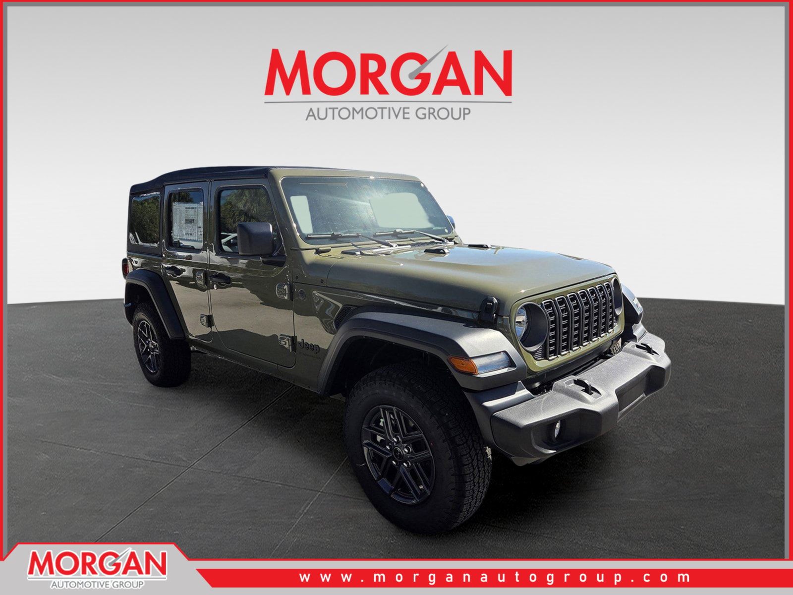 2026 Jeep Wrangler Sport S — front three-quarter view