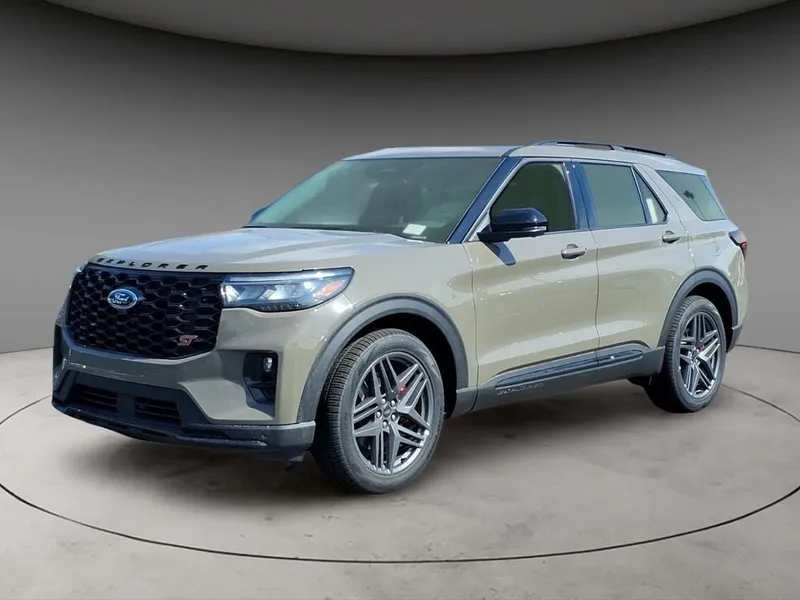2026 Ford Explorer ST in Gray — front three-quarter view