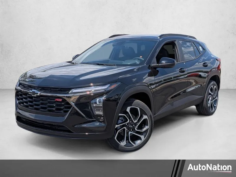 2026 Chevrolet Trax 2RS in Mosaic Black Metallic — front three-quarter view