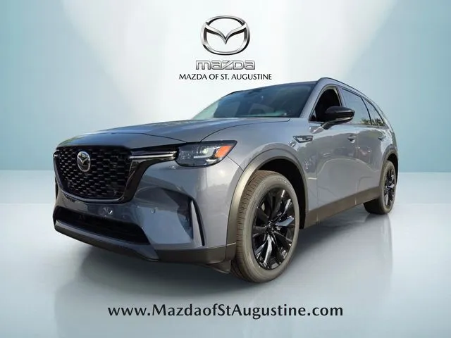 2026 Mazda CX-90 3.3 Turbo Premium in Gray — front three-quarter view