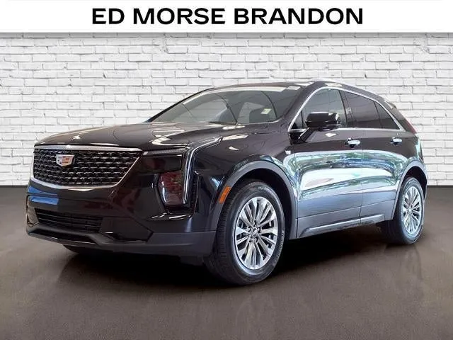 2025 Cadillac XT4 Premium Luxury in Stellar Black Metallic — front three-quarter view